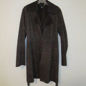 Yansi Fugel Suede Coat Size 14